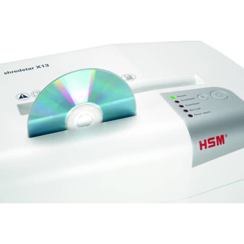 Distruggidocumenti uso moderato HSM SHREDSTAR X13 - P-4 - 23 L - taglio a frammenti 4x37 mm bianco/argento 1057121